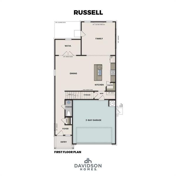 2D floor plan layout of this home in The Bluffs, Canton, GA (Image 3).