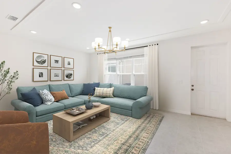 Representative furnished interior of a home built from the Madison by Park Square Residential in Townwalk at Babcock Ranch, Punta Gorda (Image 4).