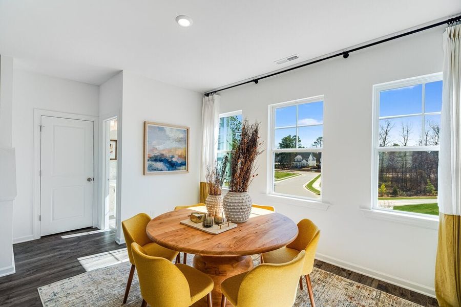 Furnished interior view inside a new home in Silverstone, Knightdale (Image 7). Furnished interior view inside a new home in Silverstone, Knightdale (Image 7).