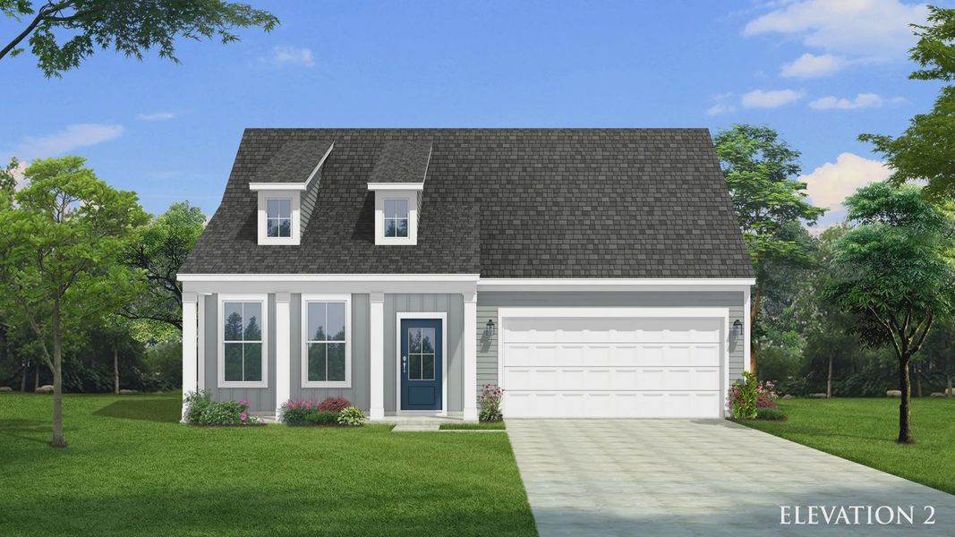 Fairfield Design Elevation 2 at Lakeside Glen by premier builder DRB Homes in York, SC