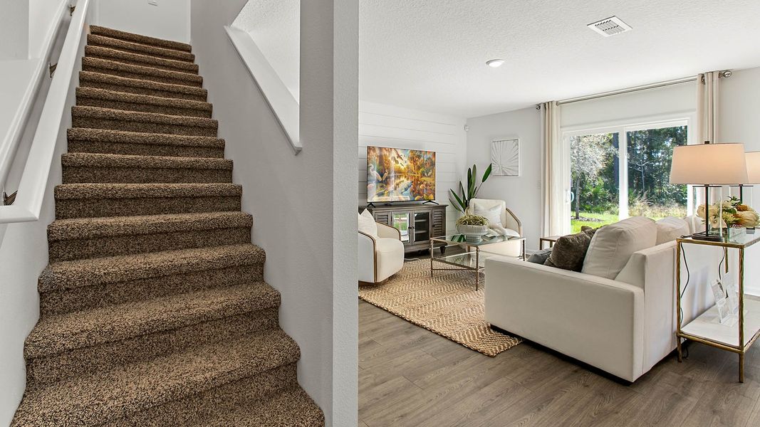 Representative furnished interior of a home built from the HAYDEN II by D.R. Horton in Copes Landing, Jacksonville (Image 18).