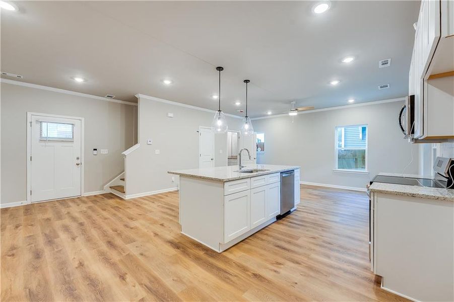 Furnished interior view inside a new home in , Atlanta (Image 3).