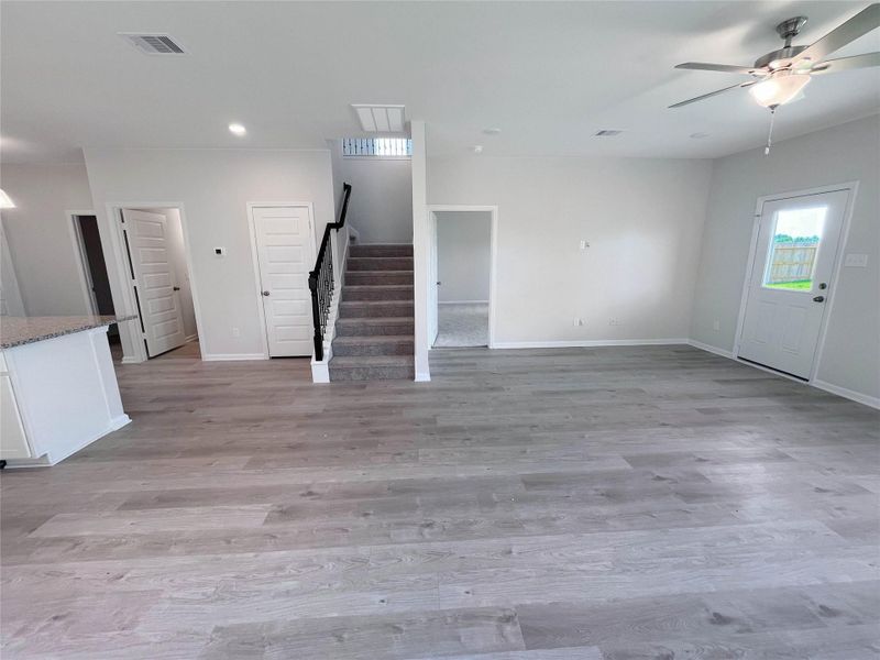 The Georgetown II- Family Room. Home under construction. Sample floor plan photo used for illustrative purposes only. Upgrades, selections options, windows and colors may vary.