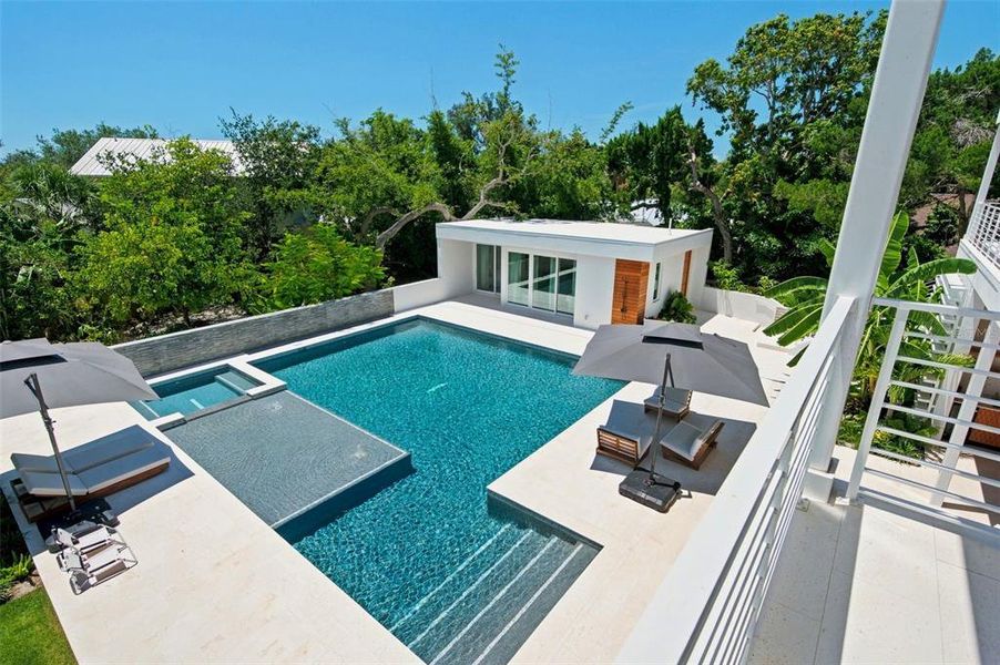 Exterior details and patio area of a home in , Sarasota (Image 40).