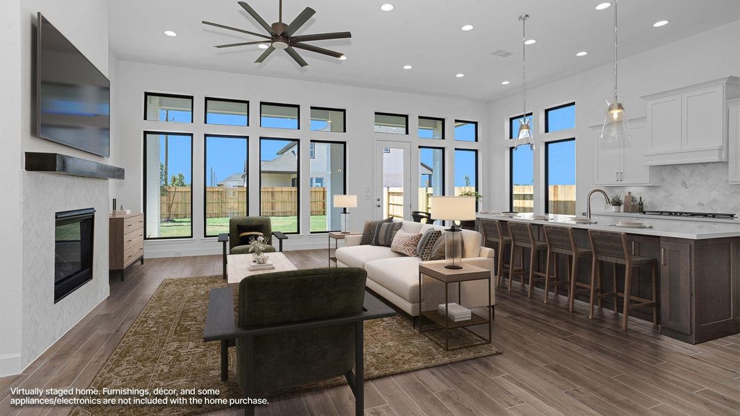 Furnished interior view inside a new home in Lakes of Cane Island, Katy (Image 10). Furnished interior view inside a new home in Lakes of Cane Island, Katy (Image 10).