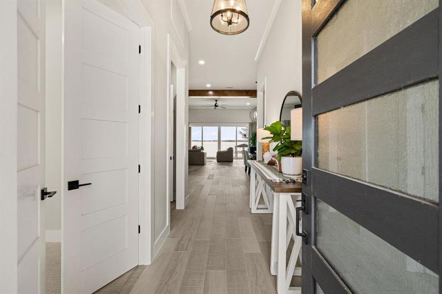 Your view is all the way through as you enter the front door!