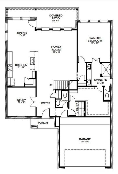 2D floor plan layout of this home in Samara, League City, TX (Image 5).
