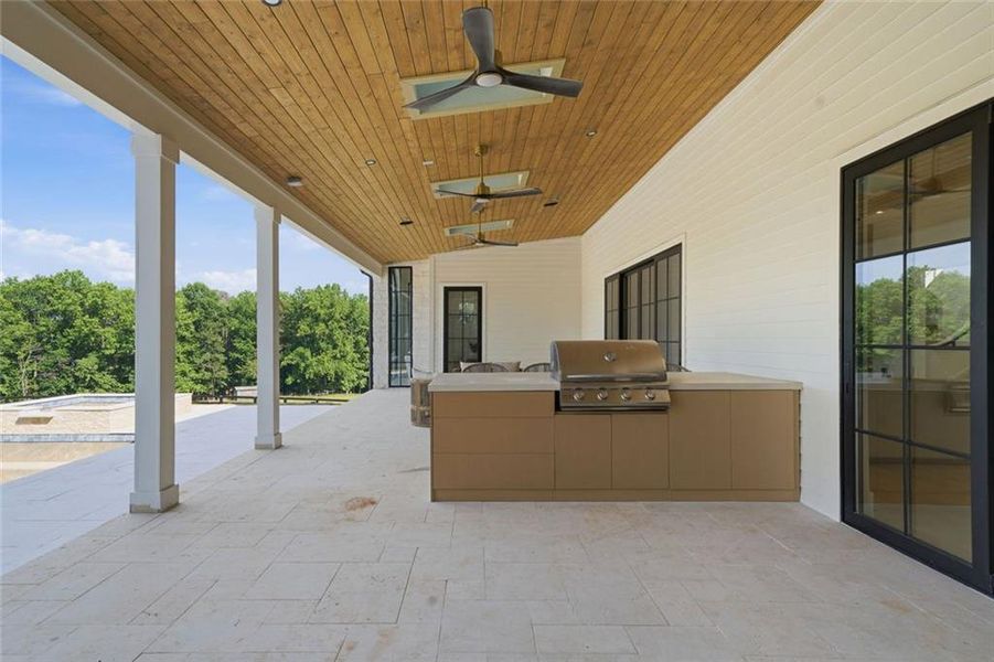 Exterior details and patio area of a home in , Canton (Image 35).