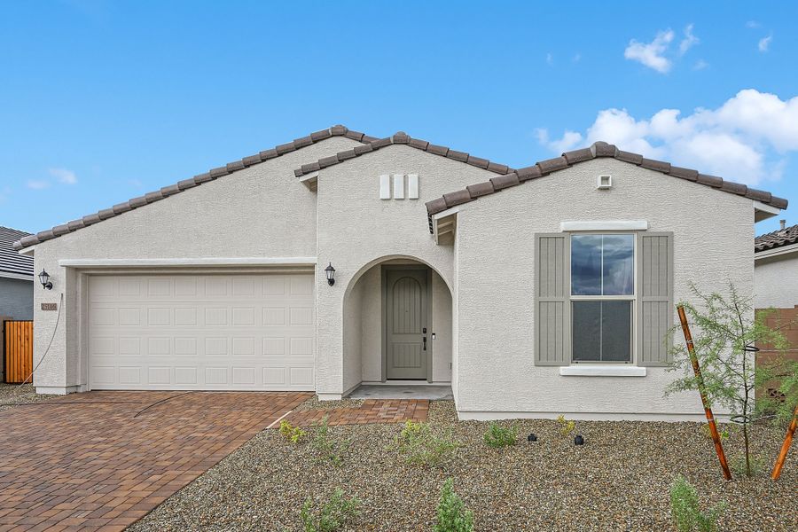 Representative exterior details of a home built from the Origin by Taylor Morrison in Artisan at Asante Encore Collection, Surprise (Image 3). Representative exterior details of a home built from the Origin by Taylor Morrison in Artisan at Asante Encore Collection, Surprise (Image 3).