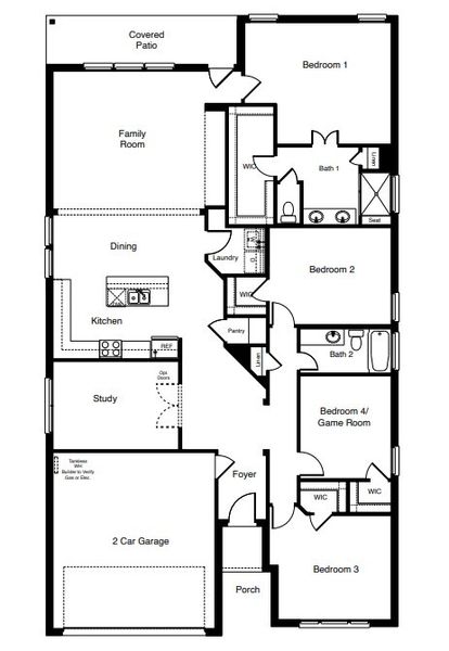 2D floor plan layout of this home in Westmont, Lubbock, TX (Image 2).