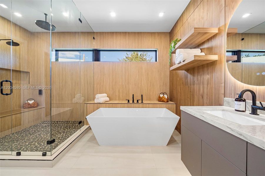 Furnished interior view inside a new home in , Miami (Image 17).