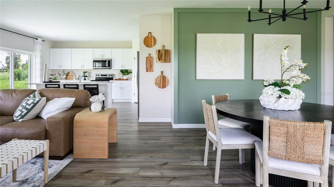 Furnished interior view inside a new home in Villa Mar, Winter Haven (Image 3). Furnished interior view inside a new home in Villa Mar, Winter Haven (Image 3).