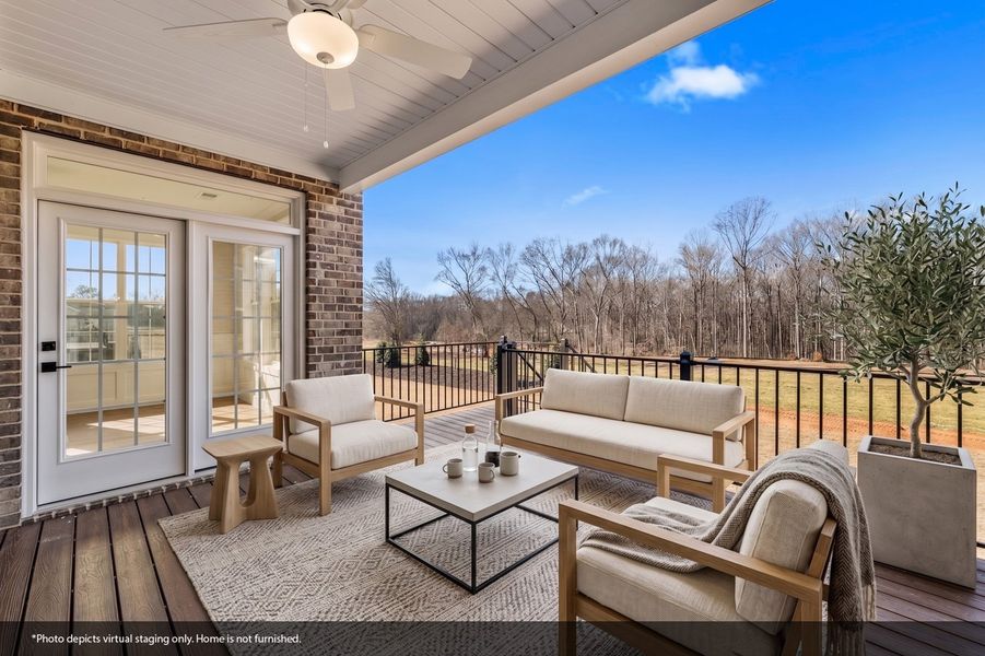 Exterior details and patio area of a home in Walnut Grove, Easley (Image 3).