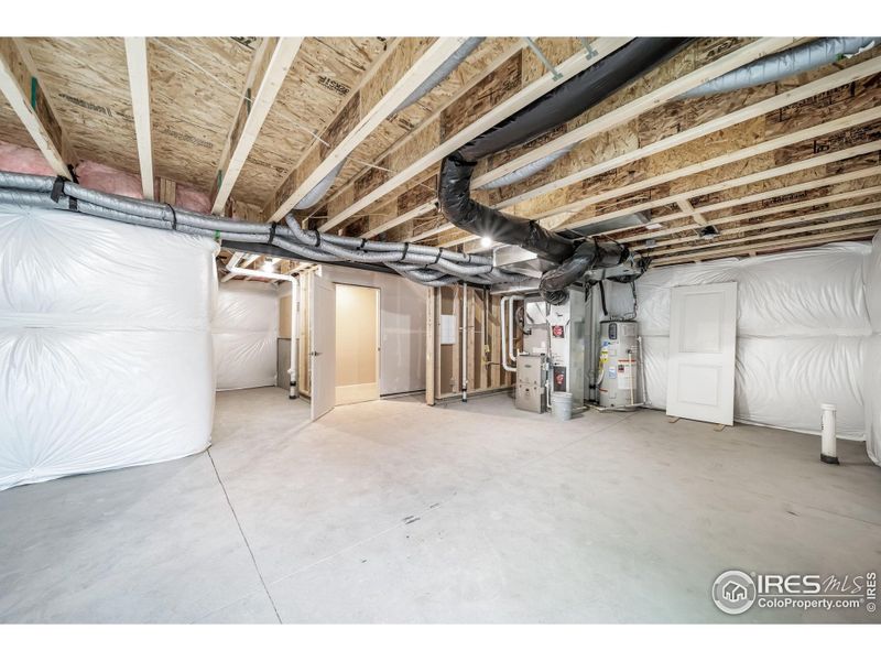 In-progress construction of a new home in Thompson River Ranch, Johnstown, CO (Image 37).