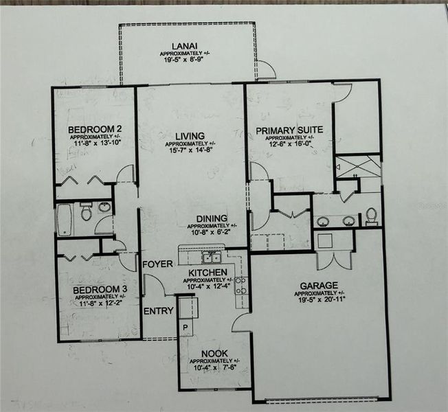 2D floor plan layout of this home in , The Villages, FL (Image 5). 2D floor plan layout of this home in , The Villages, FL (Image 5).