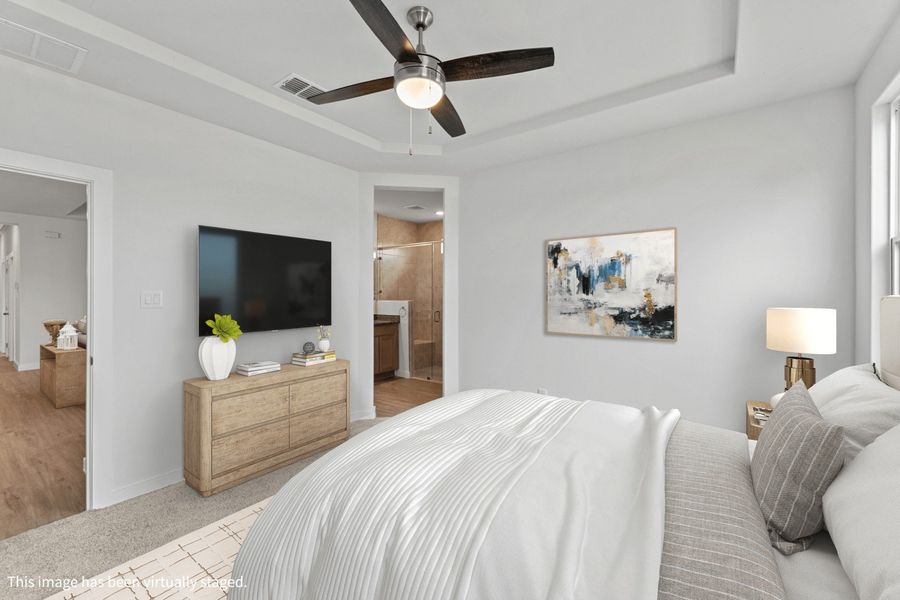 Representative furnished interior of a home built from the Sabrine by Hakes Brothers in Highland Ridge, New Braunfels (Image 11).