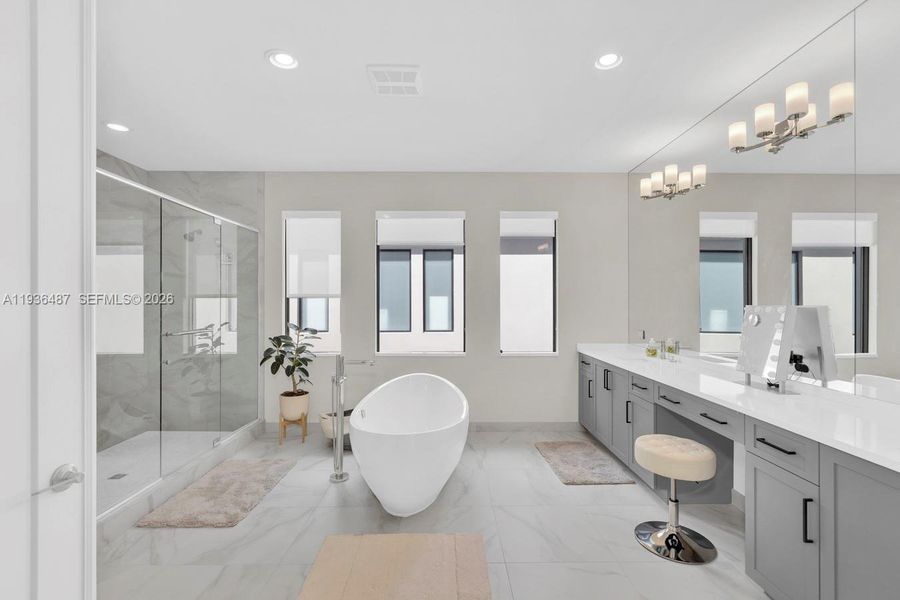 Furnished interior view inside a new home in , Boca Raton (Image 35).