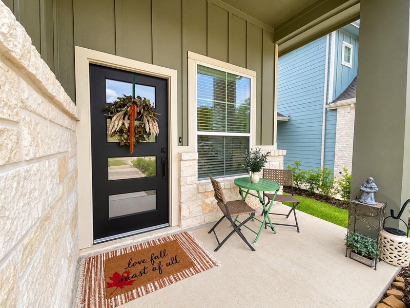 Exterior details and patio area of a home in Woodforest, Montgomery (Image 3).