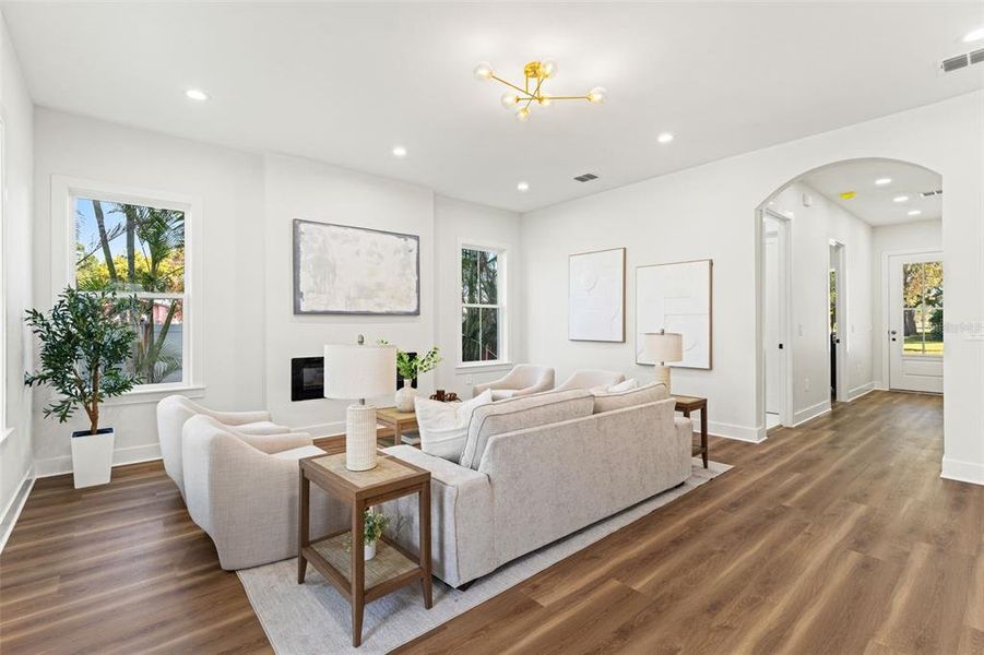 Furnished interior view inside a new home in , Seminole (Image 35).