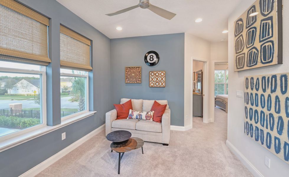Furnished interior view inside a new home in Nocatee, Ponte Vedra (Image 16). Furnished interior view inside a new home in Nocatee, Ponte Vedra (Image 16).