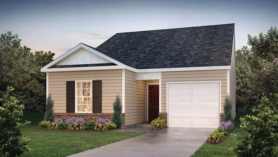 Representative exterior photo of a completed home built from the SANFORD by D.R. Horton in Stone Creek, Clinton, SC (Image 2).