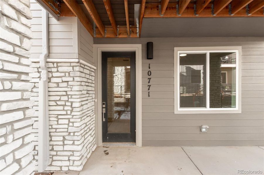 Exterior details and patio area of a home in Victory Ridge, Colorado Springs (Image 18).