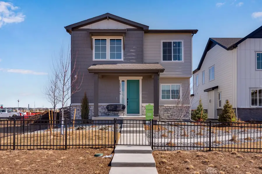 Representative exterior photo of a completed home built from the 2803 by Tri Pointe Homes in Painted Prairie, Aurora, CO (Image 1). Representative exterior photo of a completed home built from the 2803 by Tri Pointe Homes in Painted Prairie, Aurora, CO (Image 1).
