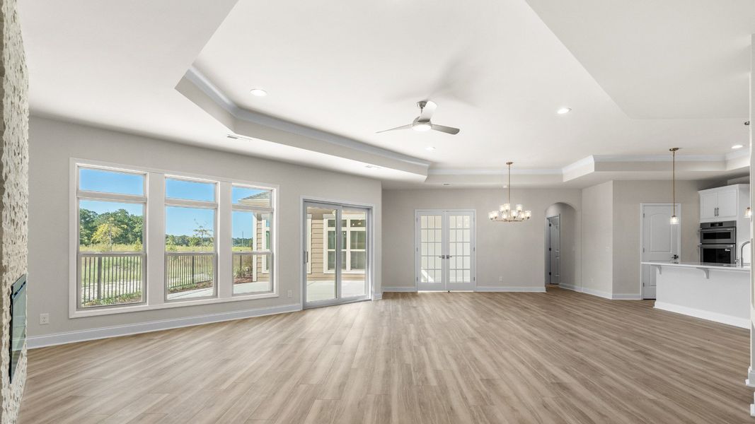 Representative unfurnished interior of a home built from the Promenade III by Epcon Communities in Courtyards by Carrell, Ocean Isle Beach (Image 45). Representative unfurnished interior of a home built from the Promenade III by Epcon Communities in Courtyards by Carrell, Ocean Isle Beach (Image 45).