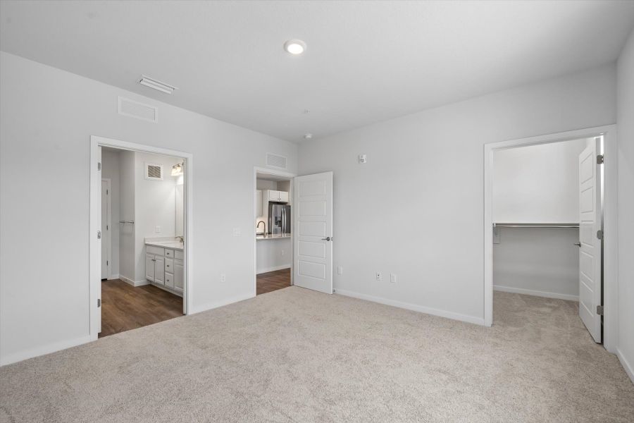 A room with white walls. A room with white walls.