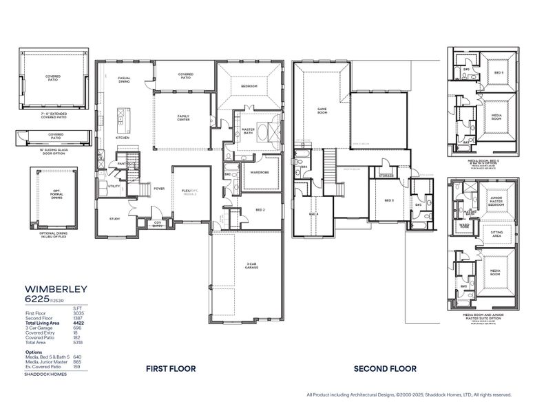 2D floor plan layout for the Wimberley - SH 6225 by Shaddock Homes in Winding Creek, Rockwall, TX (Image 3). 2D floor plan layout for the Wimberley - SH 6225 by Shaddock Homes in Winding Creek, Rockwall, TX (Image 3).