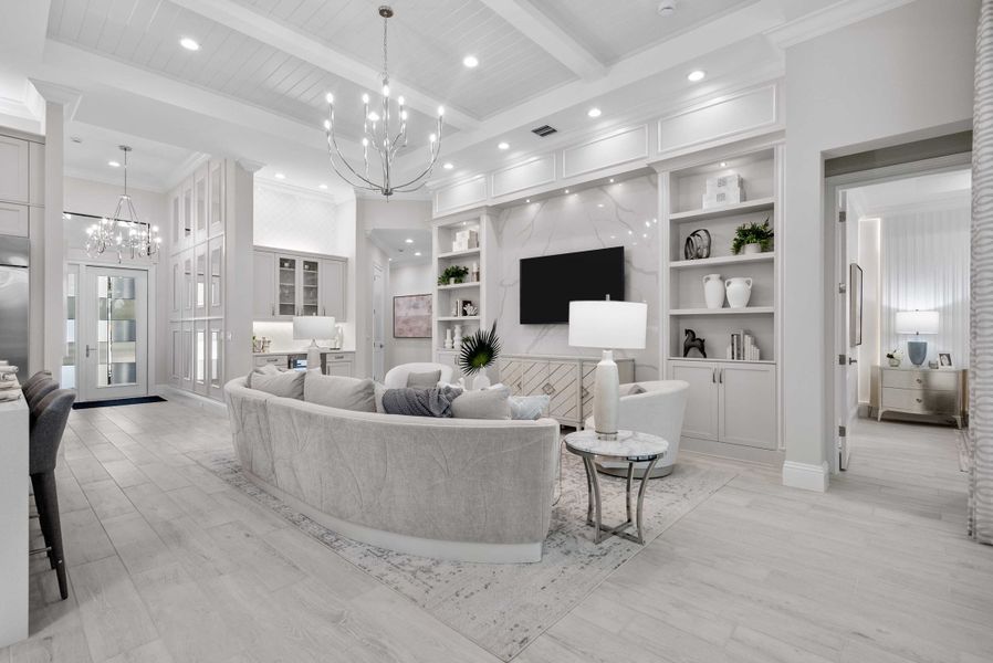 2D floor plan layout for the Seabreeze Grande by GHO Homes in Seaglass, Vero Beach, FL (Image 45).