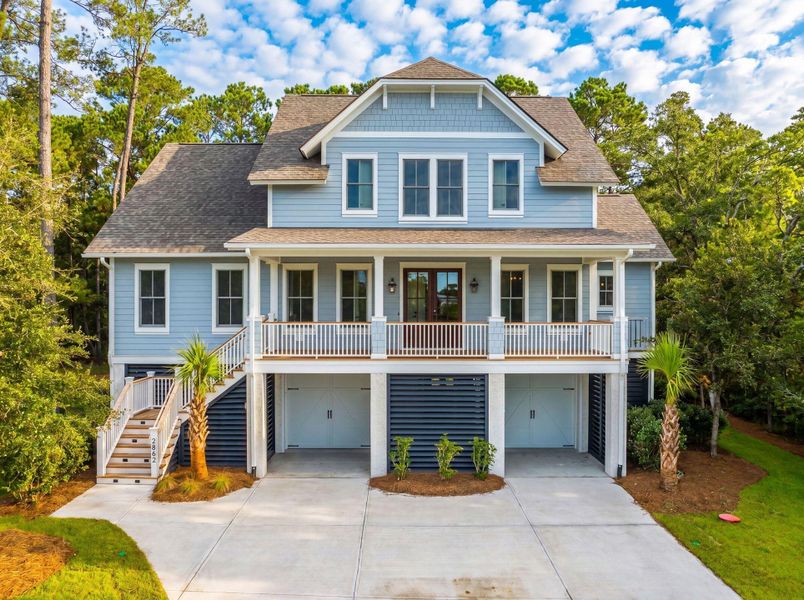 Front exterior of a new home in , Johns Island, SC, highlighting curb appeal (Image 35). Front exterior of a new home in , Johns Island, SC, highlighting curb appeal (Image 35).