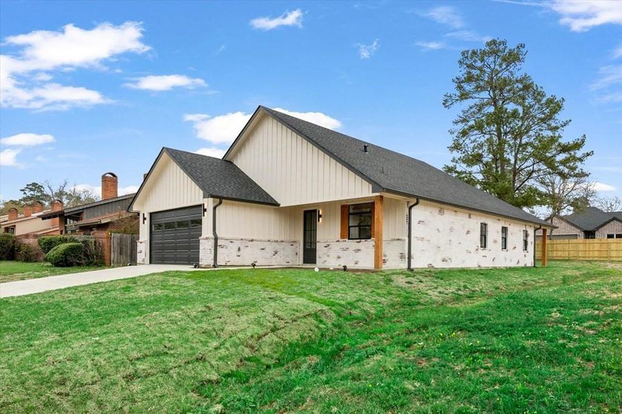 Front exterior of a new home in , Lufkin, TX, highlighting curb appeal (Image 2). Front exterior of a new home in , Lufkin, TX, highlighting curb appeal (Image 2).