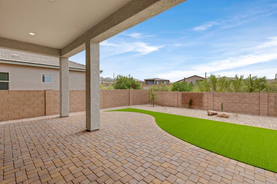 Exterior details and patio area of a home in Saguaro Reserve II, Marana (Image 11).