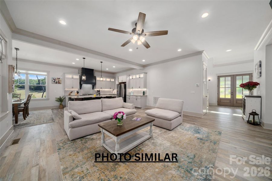 Furnished interior view inside a new home in , Hendersonville (Image 15).