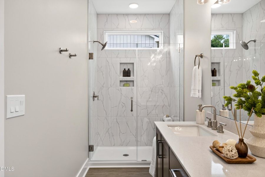 Primary Bath Walk-In Shower (Model Home) Primary Bath Walk-In Shower (Model Home)
