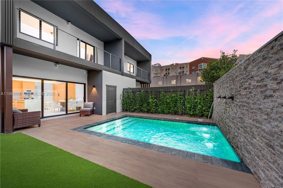 Exterior details and patio area of a home in , Miami (Image 26). Exterior details and patio area of a home in , Miami (Image 26).