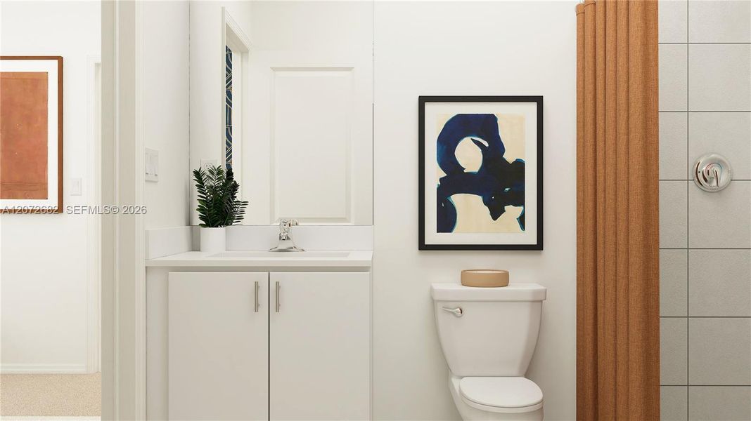 Furnished interior view inside a new home in Luminara, Miami (Image 7).
