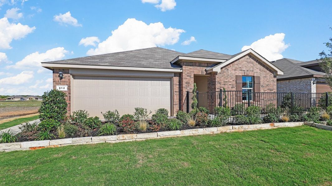 Representative exterior photo of a completed home built from the Lakeway by D.R. Horton in Eagle Creek, Denton, TX (Image 24). Representative exterior photo of a completed home built from the Lakeway by D.R. Horton in Eagle Creek, Denton, TX (Image 24).