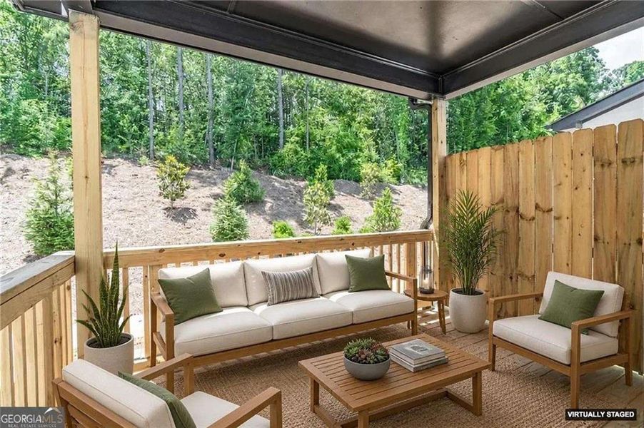 Exterior details and patio area of a home in , Tucker (Image 28).