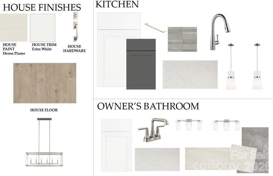 Sample of building materials used in homes in Whitley Preserve – Park Collection, Mint Hill (Image 3).