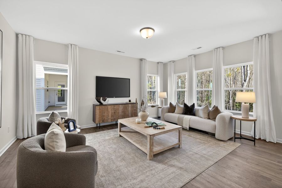 Furnished interior view inside a new home in Copper Ridge at Flowers Plantation, Clayton (Image 11).