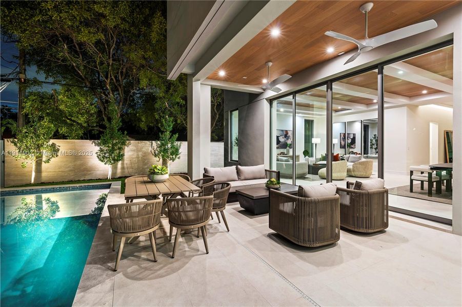 Exterior details and patio area of a home in , Miami (Image 29). Exterior details and patio area of a home in , Miami (Image 29).