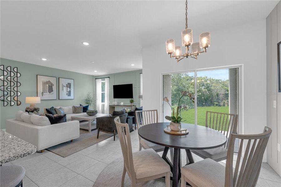 Furnished interior view inside a new home in Covered Bridge at Liberty Bluff, Haines City (Image 21).