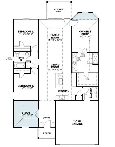 2D floor plan layout of this home in Magnolia Ridge, Magnolia, TX (Image 4).