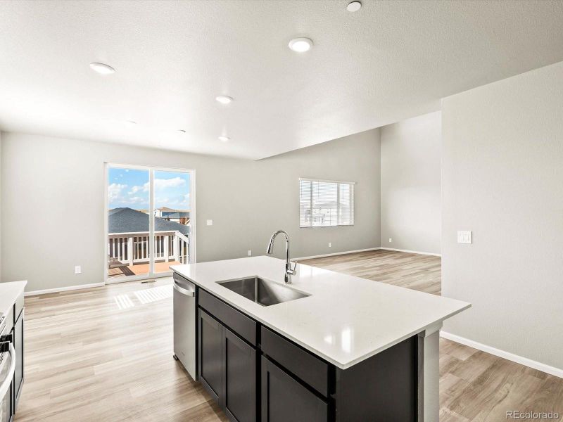 Furnished interior view inside a new home in Buffalo Highlands: The Flora Collection, Commerce City (Image 4).