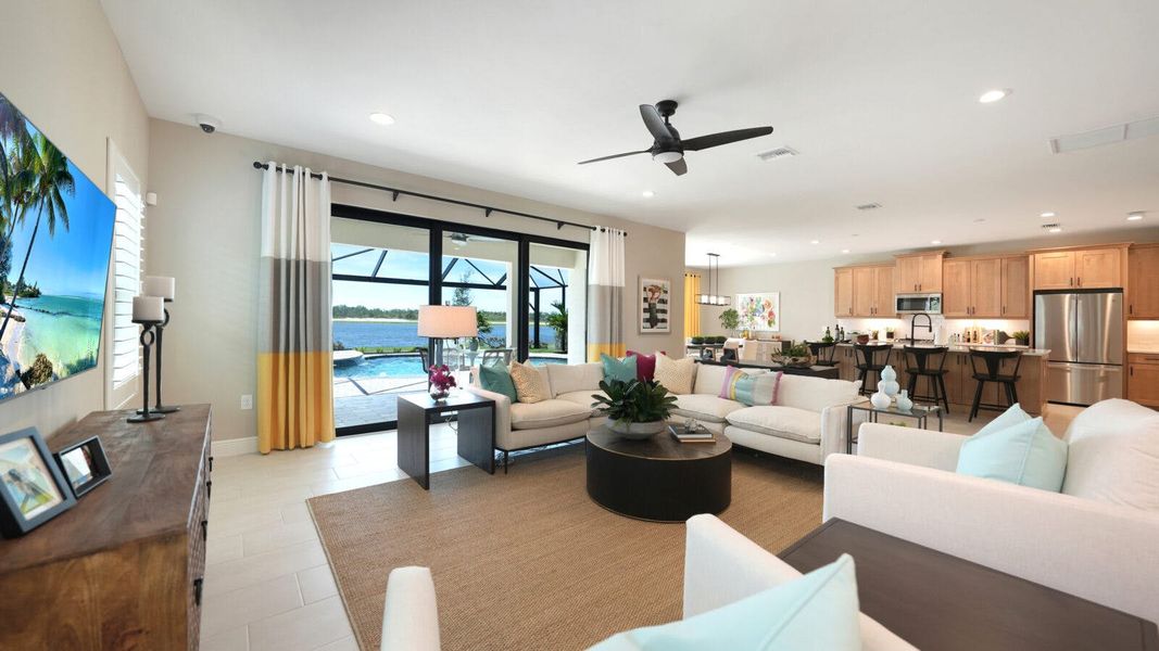 Furnished interior view inside a new home in Grand Park Real Estate and Homes for Sale in Sarasota, FL - Neal Communities, Sarasota (Image 17).