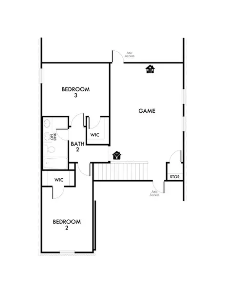 2D floor plan layout of this home in Keeneland, Aubrey, TX (Image 4).