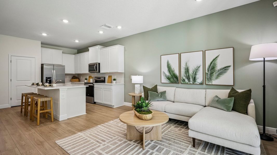 Representative furnished interior of a home built from the Ballantyne by D.R. Horton in Sanctuary at Citrus Park Townhomes, Tampa (Image 8). Representative furnished interior of a home built from the Ballantyne by D.R. Horton in Sanctuary at Citrus Park Townhomes, Tampa (Image 8).