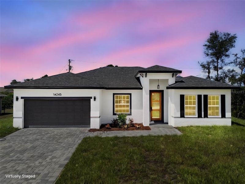 Front exterior of a new home in , Ocala, FL, highlighting curb appeal (Image 28).